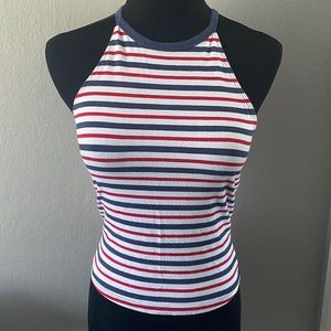 Garage red white and blue halter top